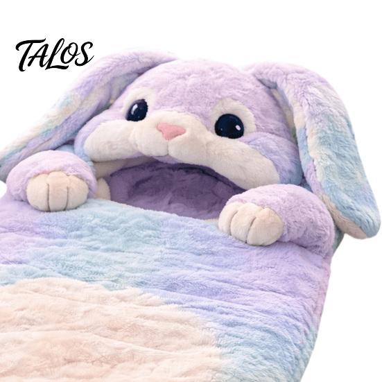 Toddlers Sleep Sack Plush Rabbit Envelope Sleeping Bag for Kids, Winter Bunny Boys Girls Slumber Bag, Fuzzy Durable Nap