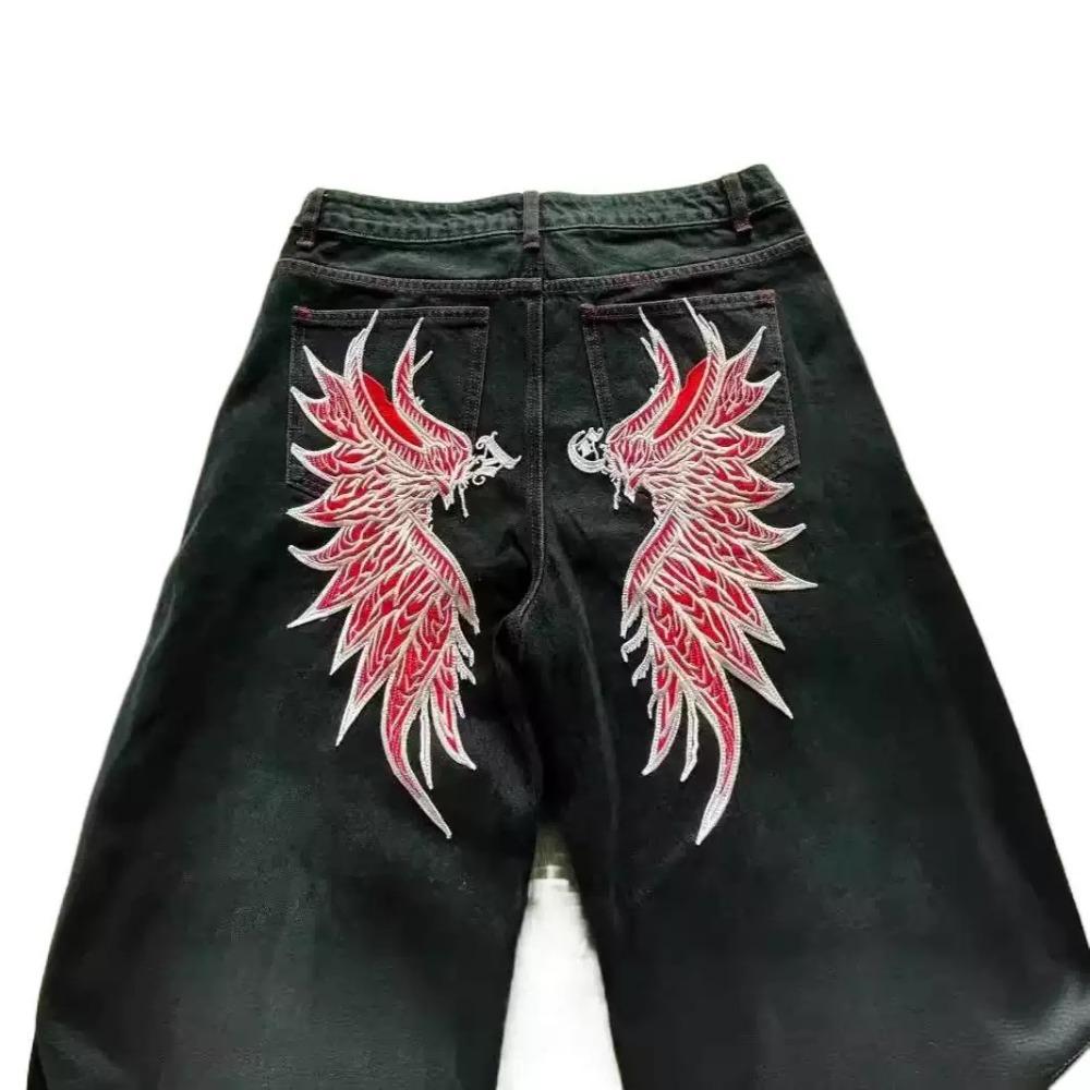 

Джинсы RogueWave Street Fashion Harajuku Y2K Новые Хип-хоп Прямые Штаны M красный