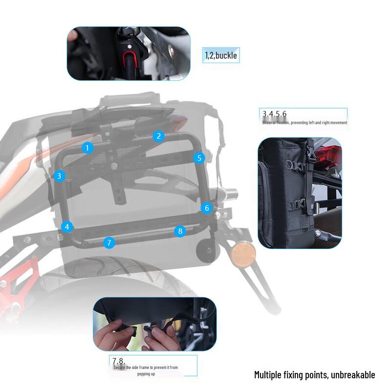Lishi Quick-Release Waterproof Motorcycle Saddlebag