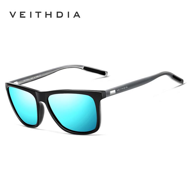 VEITHDIA zīmola Saulesbrilles Unisex Retro Aluminum+TR90 Saulesbrilles Polarized Lens Vintage Eyewear Saulesbrilles Vīriešiem/Sievietēm 6108