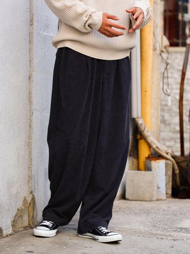 Pants Corduroy Wide Pants S [BEAMS HEART] Men's CHARCOAL.G