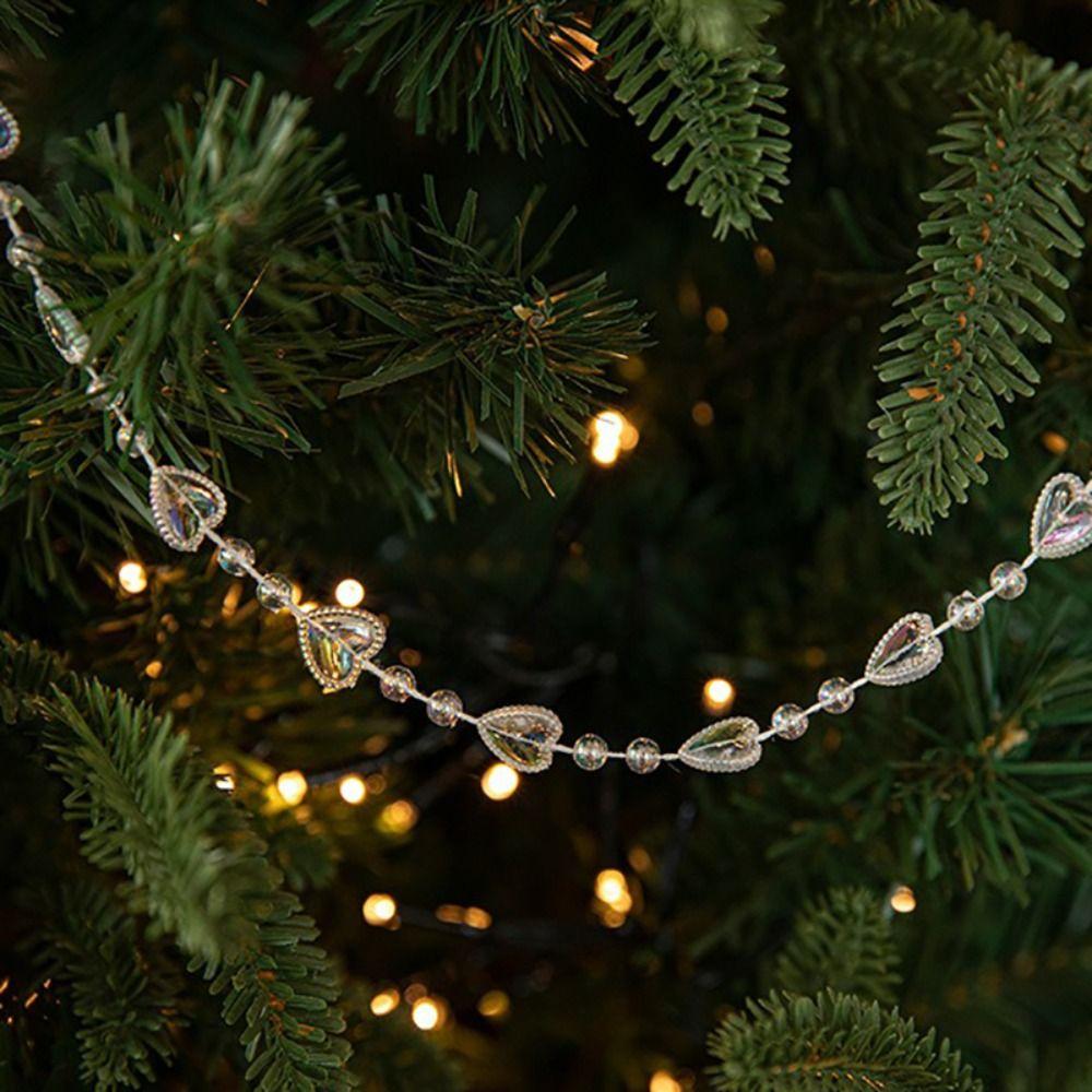 String Bead Xmas Tree Ornaments Transparent Colorful Christmas Scene Decor Props Christmas