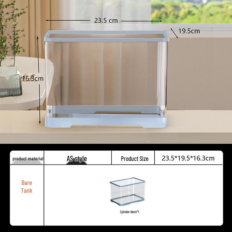 Versatile Desktop Turtle & Fish Aquarium with Basking Platform and Integrated Circulation System