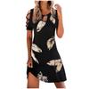 Abito elegante da donna a vita media con stampa floreale alla moda casual e spalle scoperte