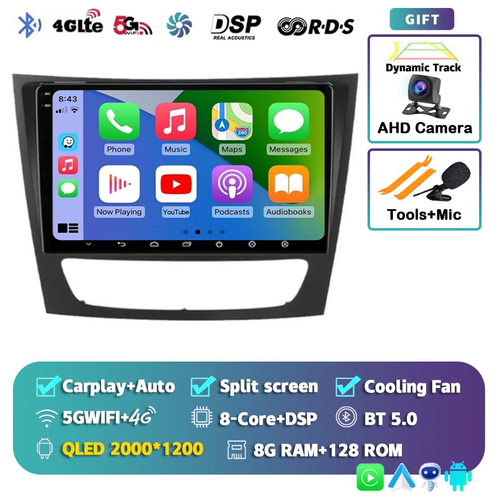 Android 14 Carplay Car Multimedia For Mercedes Benz E-class W211 E200 E220 E300 E350 E240 E270 E280 CLS CLASS W219 2 Din Stereo