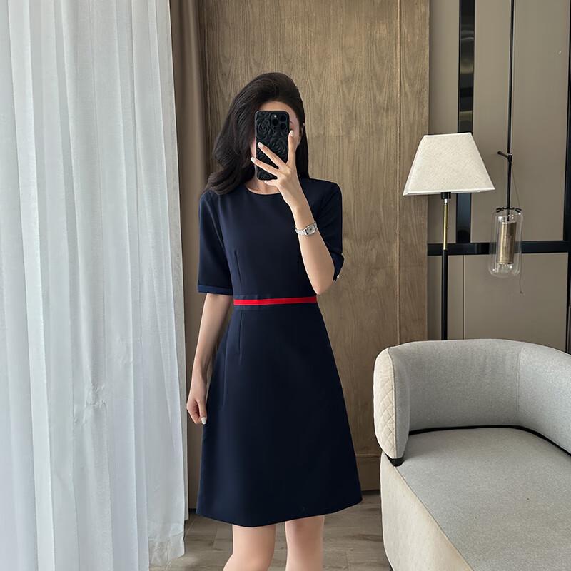 

TELUOMAN Women s Elegant Waist-Cinching Professional Summer Dress XL