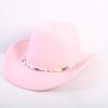 Popular European and American Fashion OL Style One-word Cowboy Hat Men's and Women's High-end Top Hat Jazz Hat Felt Hat