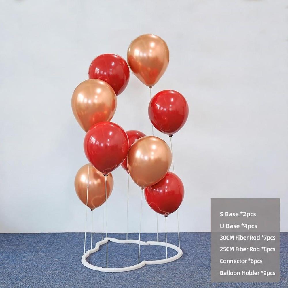 Plastic Balloon Support Holder White Balloon Stand Set Durable Party Balloon Holder Birthday Party