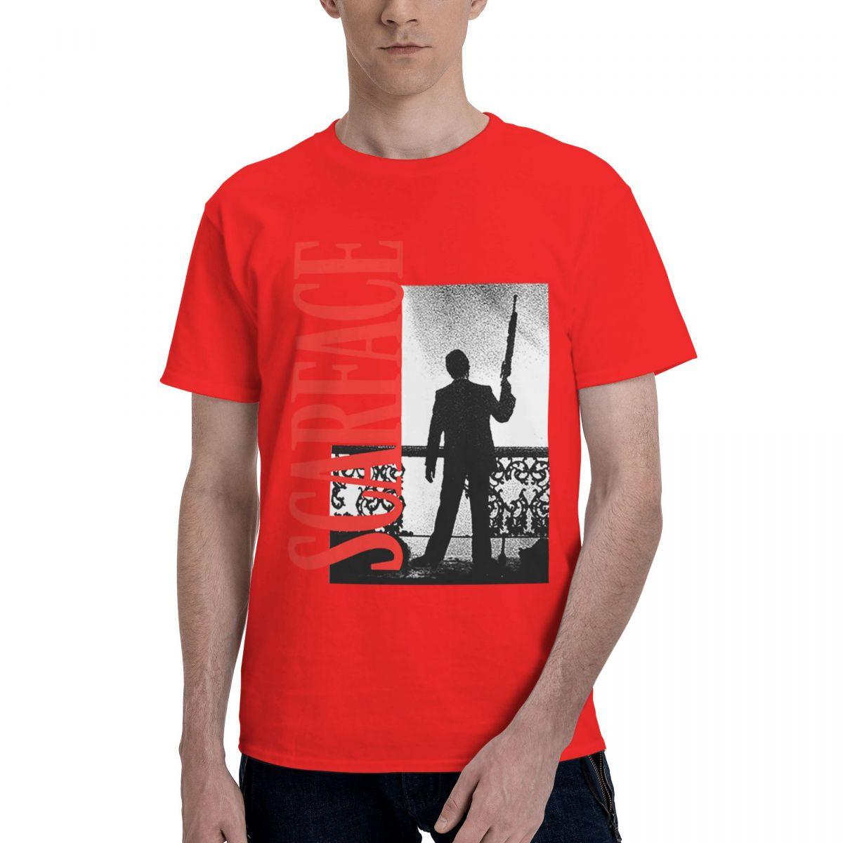Scarface Red Logo White Adult 100 Cotton Casual Breathable Confortable TShirt High End Mens Clothing Funny Shirt S