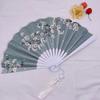Skládací ruční ventilátor čínský vintage styl plastový ventilátor Oboustranné příslušenství Hanfu pro svatby a taneční párty