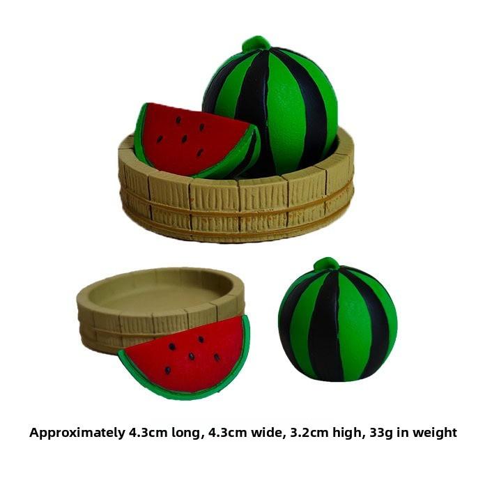 Summer Watermelon Cat Resin Figure For Kids And Office Decor
