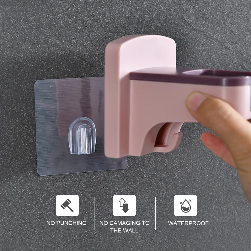 Hair Dryer Holder Wall Mounted Bathroom Organizer Stand Shelf Storage Rack with Accessory Cable Hanger Free Hand Save Space Home