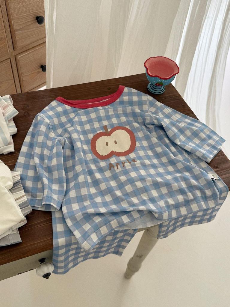 In Stock Hey Sweetheart Kids' Summer Tencel Pajama Set - Cool Short Sleeve Home Wear for Boys and Girls