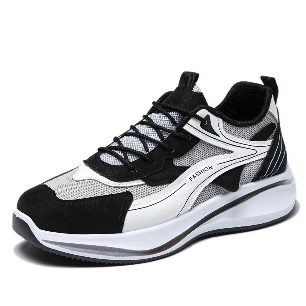 

Мужская обувь весна новые мужские спортивные кроссовки для бега на платформе папины туфли сетчатые дышащие полые повседневные модные туфли 39