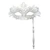 Fancy Dress Party Eyewear Mask Metal Handheld Stick Half Face Venetian Masque Rhinestones Women Mask Prom Ball Masquerade