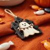 Natuurlijk Massief Hout Hangend Decor Vintage Halloween Houten Ornamenten, Rustieke Spookachtige Geest Pompoen Uil Schedel Ornamenten Decoratie voor Open Haard