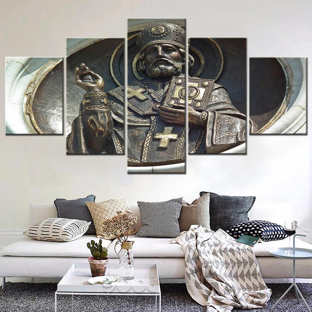 

5 Panels Canvas Artwork Home Decorative Poster Painting Cathedral Of Jesus Christ Wallpaper Living Room Picture Print Wall Arts 20x35 20x45 20x55cm