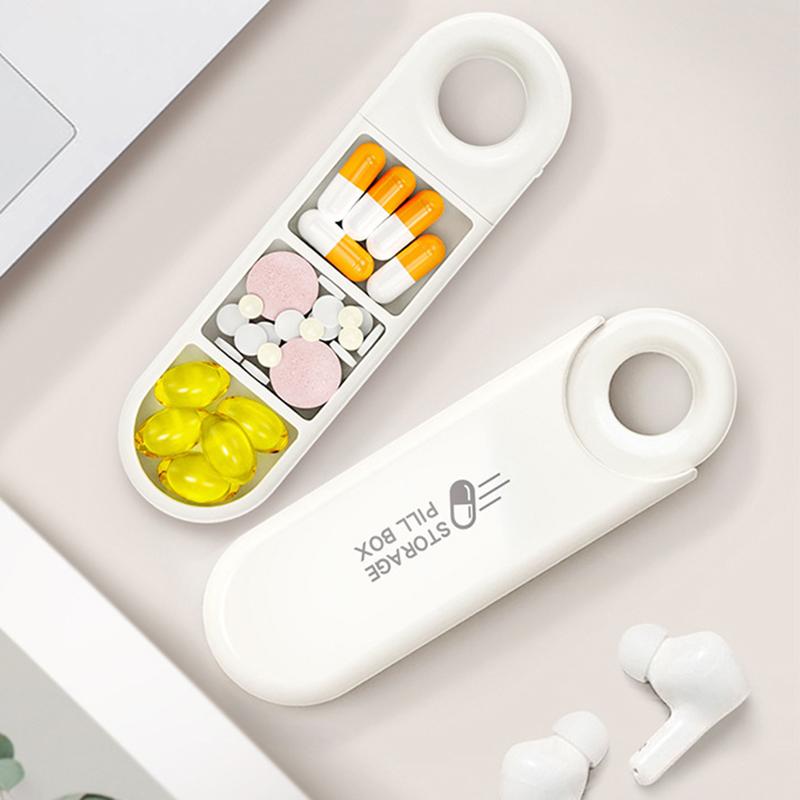 3 Compartment USB Flash Drive Pill Box Daily Pill Organizer Portable Travel Medicine Container Pocket Moisture Proof Pill Case