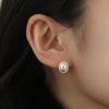 925 Silver Classic Pearl Frame Earrings