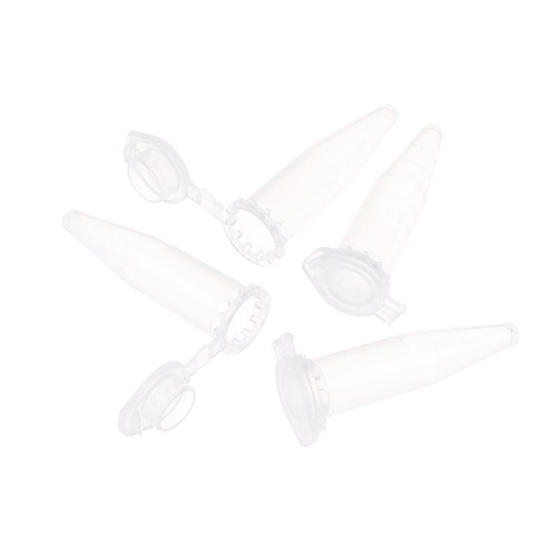 50Pcs 1.5 Ml Laboratory Transparent Micro Plastic Centrifuge Tubes With Snap Lid Container Lids For Laboratory Samples