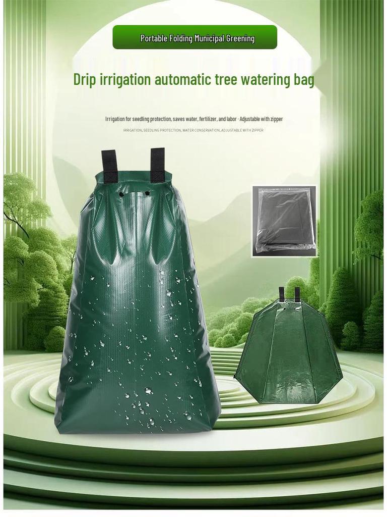 20 Gallon Reusable PVC Tree Watering Bag - Slow-Release Irrigation Drip Bag
