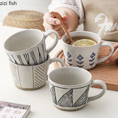 Cană de cafea pictată manual, cană de lapte, ceașcă de ceai, ceașcă de ceai de la după-amiaza, cană de mic dejun, cană de lapte, căni de ceai