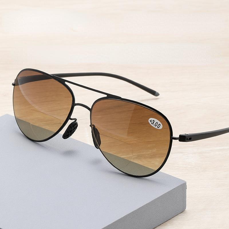 Mode Lesebrille Herren Bifokal Alterssichtigkeit Brille +100 Bis +350 Ultraleicht Blendschutz Outdoor Angel Sonnenbrille