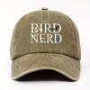 Casquette de Baseball Rétro Unisexe Motif Oiseau Nerd Réglable Visière Douce pour Port Extérieur Décontracté