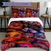 Set copripiumino 3 pezzi (1*Copripiumino + 2*Federe, Senza Nucleo), Set Biancheria da Letto Stampato Five Nights at Freddy's, Decorazione Camera da Letto, Per Tutte le Stagioni, Regalo di Compleanno