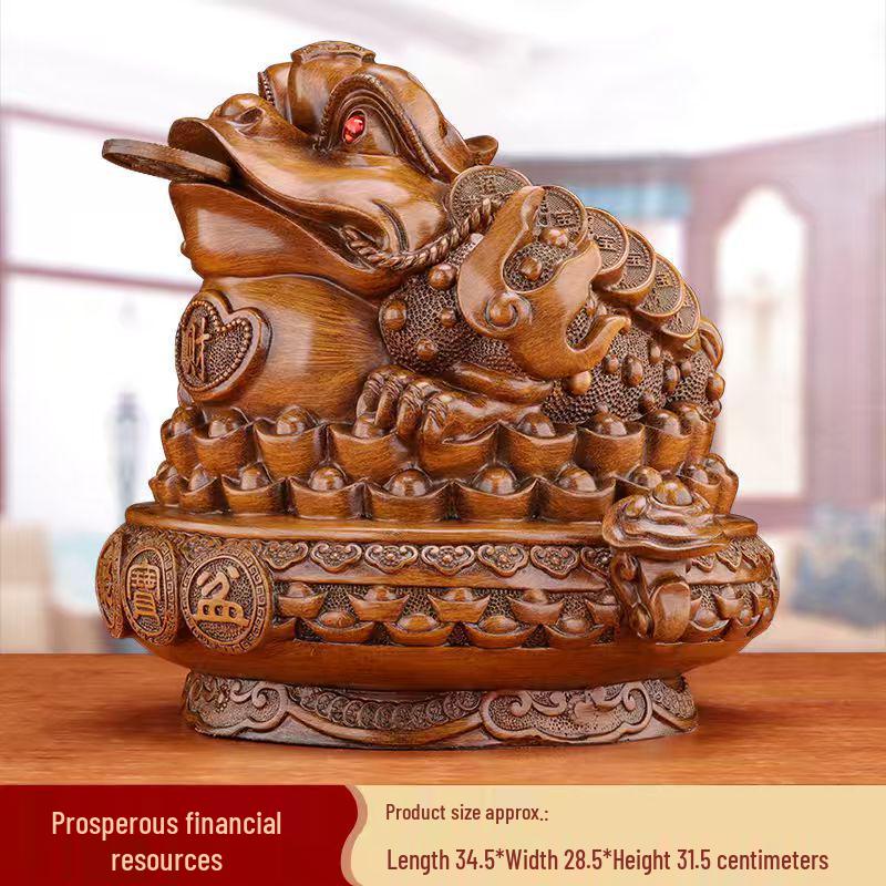 Golden Toad Treasure Bowl - Money-Attracting Decor for Home or Office