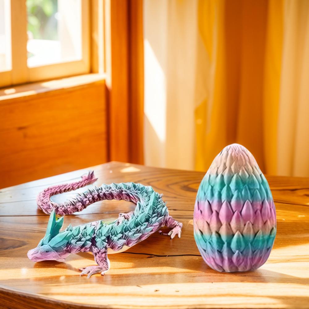 Articulated Dragon 3D Printed Dragon with Egg Stress Relief Fidget Dragon Egg Toy Novelty Gift Fidget Dragon Toy for Adults Kids