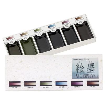 Boku-Undo Aquarell Festfarben Set, 6 Farben, Künstler-Tinte #15452
