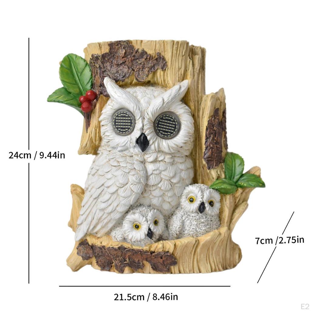 Garten-Eule Solarlicht Statue Tierfigurine, Kreativ, mit Realistischem Augenbewegung Harzskulptur