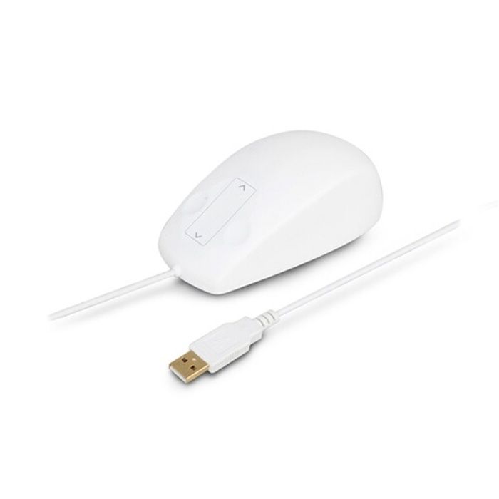 Souris - URBAN FACTORY - ABS et silicone - Blanc - Filaire - USB