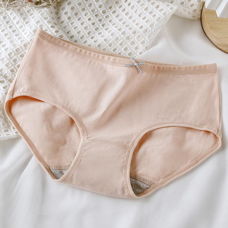 

Модное женское нижнее белье из чистого хлопка, дышащее женское нижнее белье с простым бантом, удобные антибактериальные треугольные брюки XXL абрикосовый