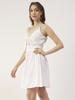 Moomaya Printed Spaghetti Strap Dress, Tie-Knot Knee Length, Flared Dress