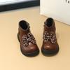 2024 Neue Mädchenstiefel Vielseitiger Blumendruck Schleife Schlichte Kinder Stiefeletten Seitenreißverschluss Mode Kinder Chelsea Boots Drop Shipping