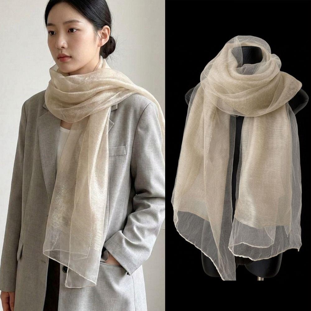 Long Warm Shawl Mesh Hijab Scarf Soft Silk Scarf Spring