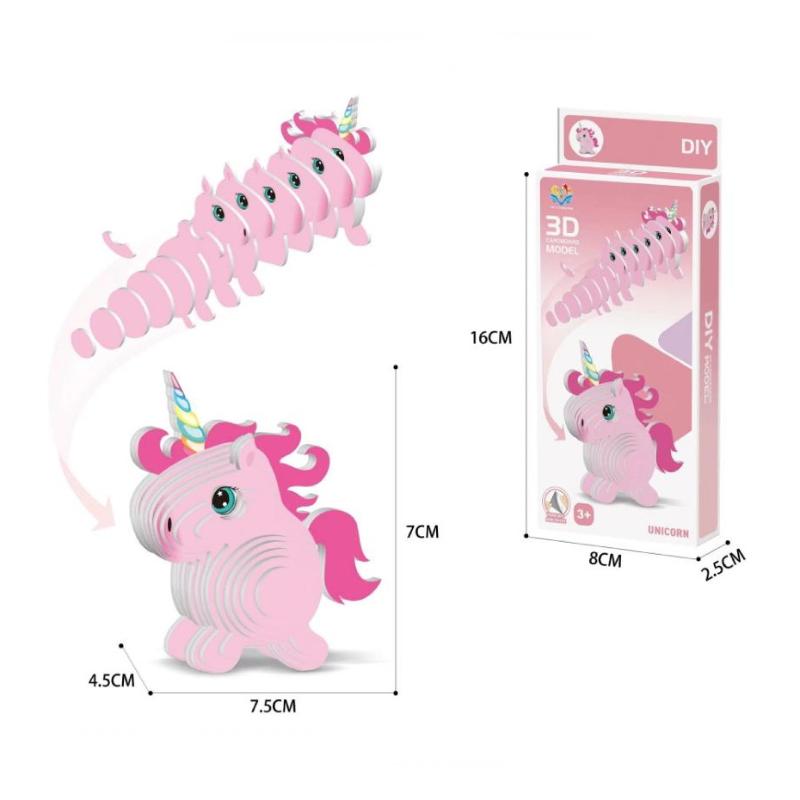 1 Zestaw Edukacyjne Zabawki Montessori Dla Dzieci Zabawna Ręczna Montaż DIY Model Trójwymiarowy Zwierzę Puzzle 3D Z Papieru Zabawka Dla Chłopca Dziewczynki