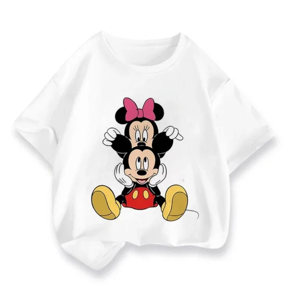 Mickey Mouse Cartoon Baby Boy Girl Short Sleeved Summer Clothing Cute Minnie Print T-shirt for Children