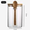 Airtight High Borosilicate Glass Jar with Spoon for Kitchen Storage: Perfect for Grains, Dried Fruits, and Coffee Beans