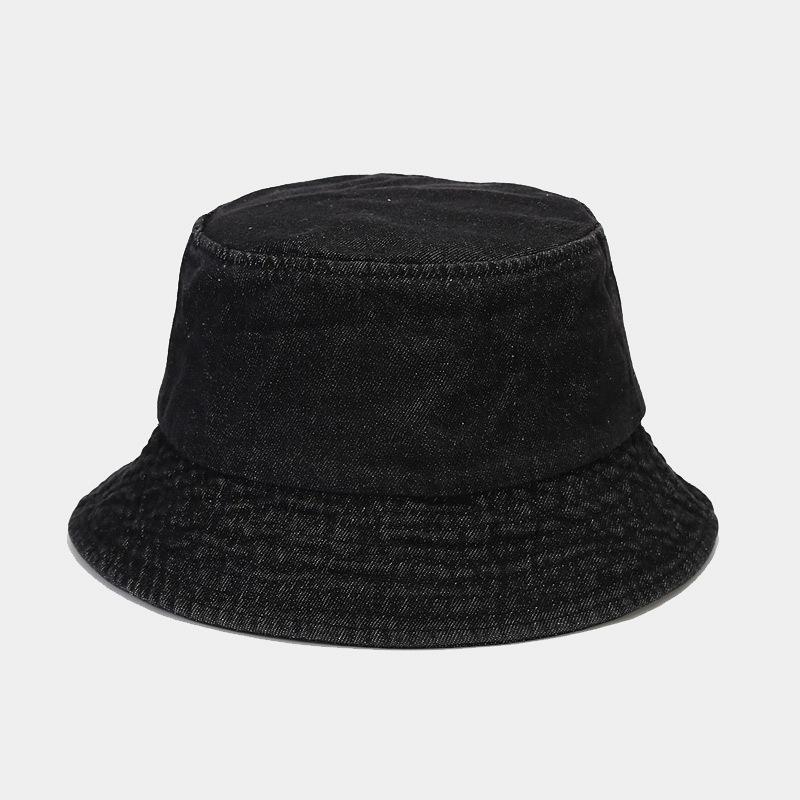 ins big eaves denim bucket hat women's spring and summer face covering sun hat outdoor sunscreen sunshade basin hat