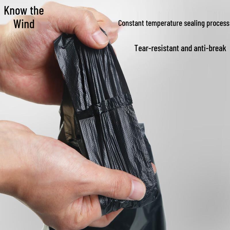 Zhifeng Office Black Thickened Handled Trash Bags