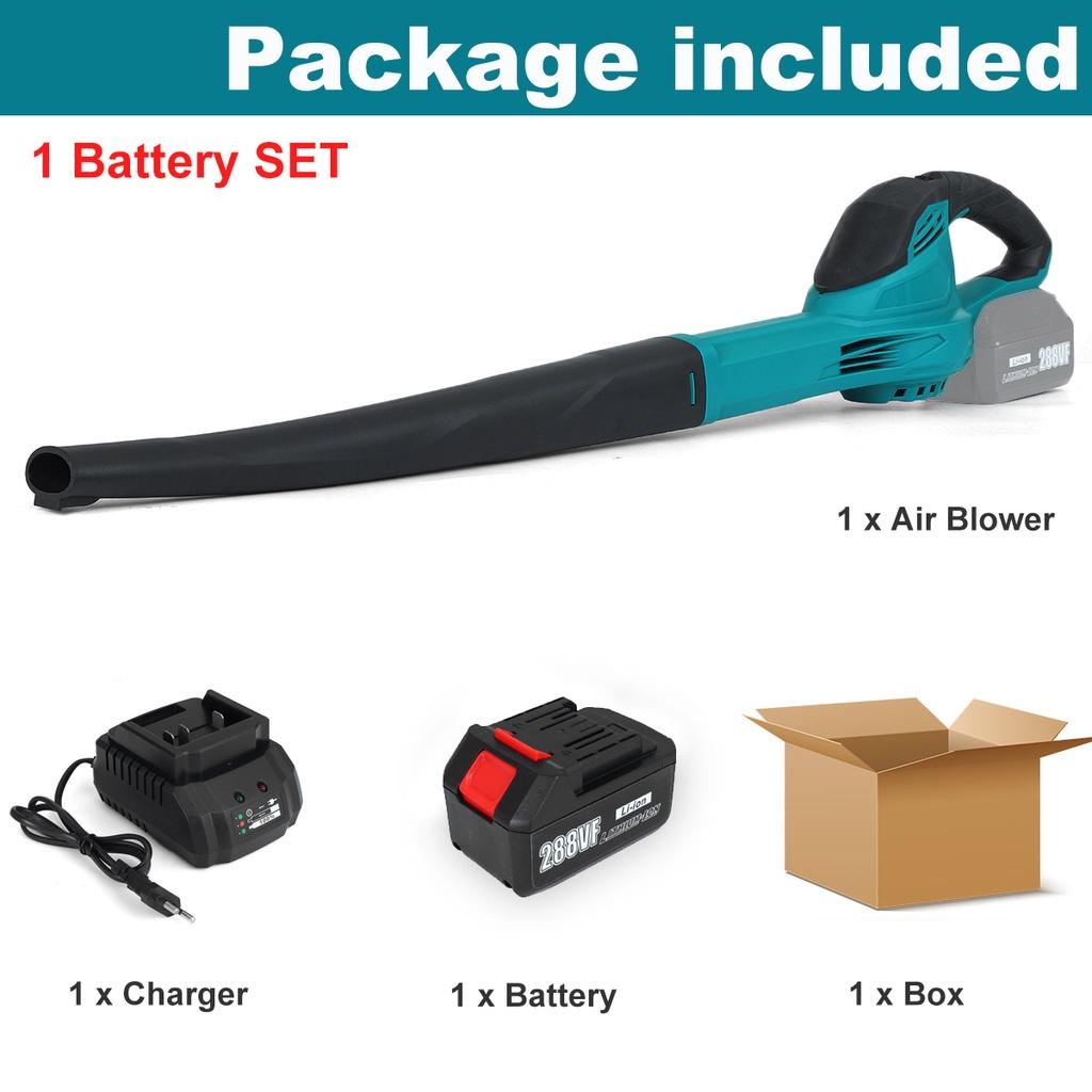 

3000 Вт 288 ВФ Аккумуляторная электрическая воздуходувка для сдувания пыли, очистки, всасывания, воздуходувка для листьев, сборщик, подметальная машина, садовый домашний электроинструмент 1*Battery