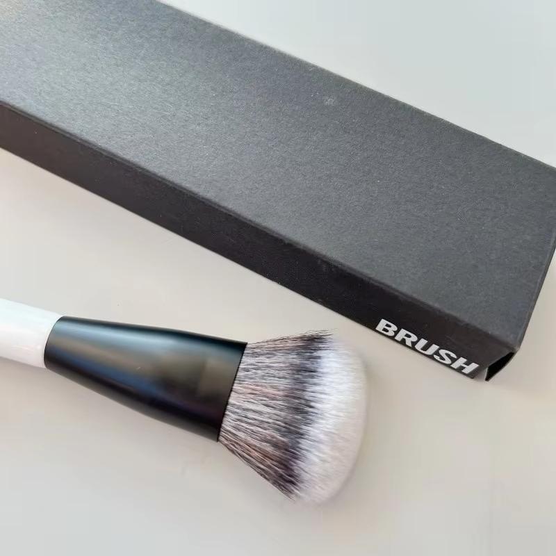 F4 Doppelseitiger Foundation-Gesichtspinsel Doppelseitiger Puder-, Rouge- und Foundation-Kontur-Make-up-Pinsel