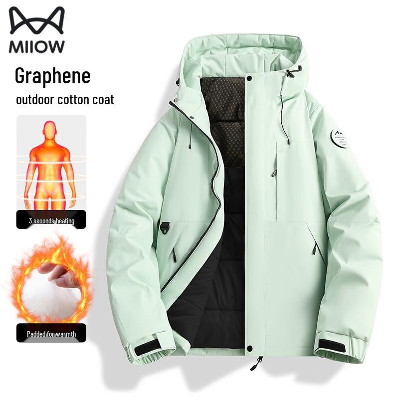 MiiOW Men s 2025 Graphene Windproof Padded Winter Jacket XL