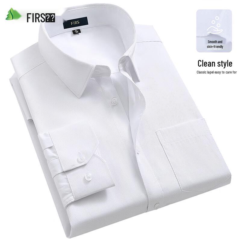 Shanshan Men s Solid Long-Sleeve Cotton Blend Shirt L