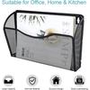 Wandmontierte Ordner- und Briefablage-Aufbewahrungstasche (3er Set) Metallgitter Schreibtisch Hängekorb Briefkasten A4 Größe Papier Dokumentenorganizer