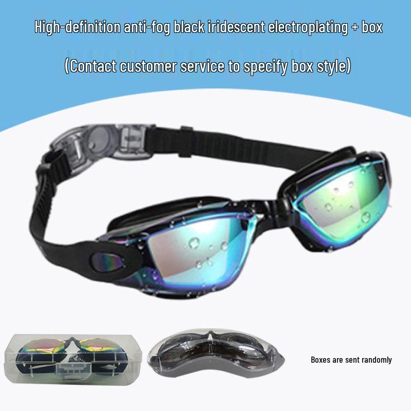 High-Definition Waterproof Anti-Fog Prescription Swimming Goggles for Adults