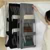 1Pcs Gray Hanging Handbag Organizer Waterproof Clear Sundry Bag New Storage Bag  Door Wall